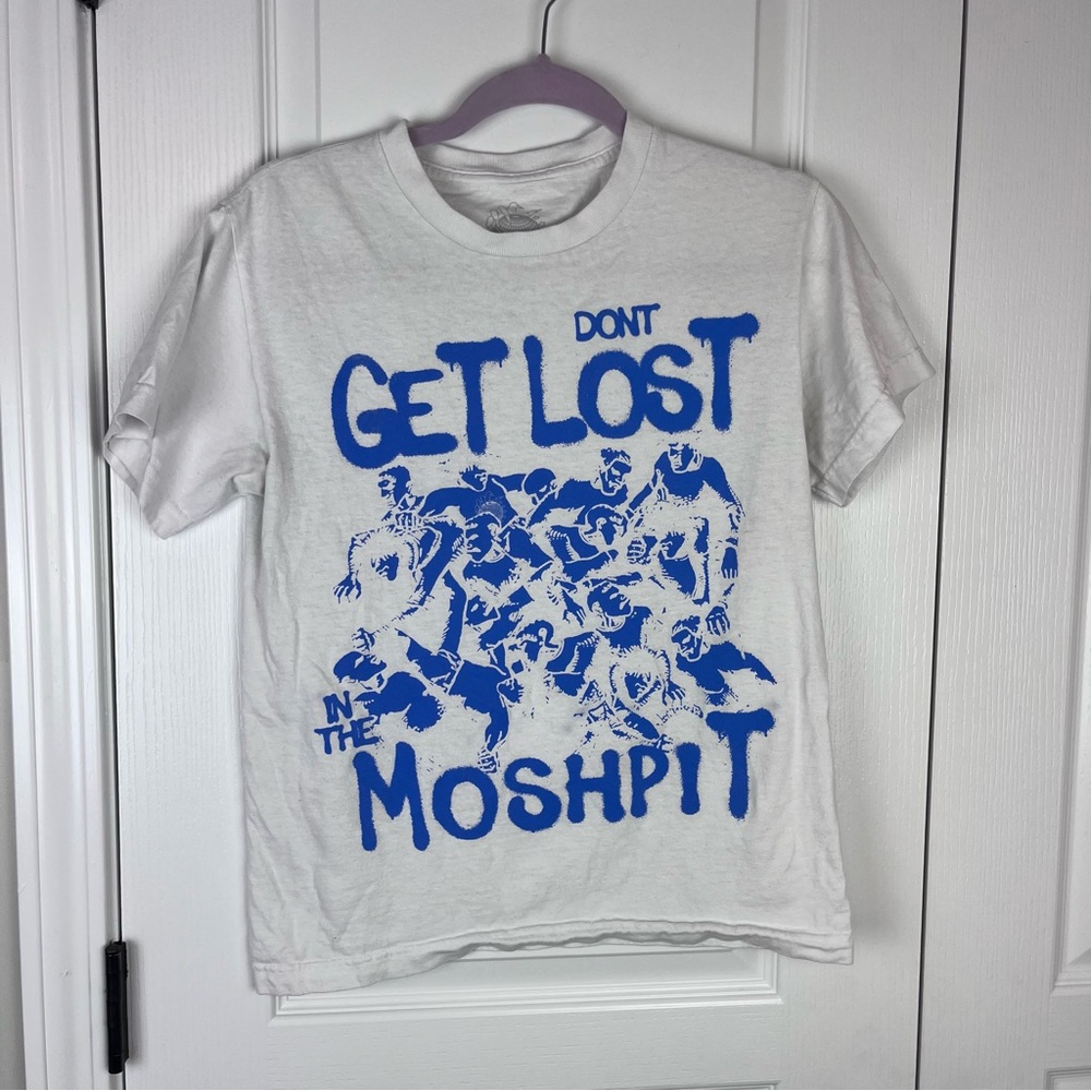Snot Don’t Get Lost in The MoshPit Get Busy or Die Tour White T-Shirt Small